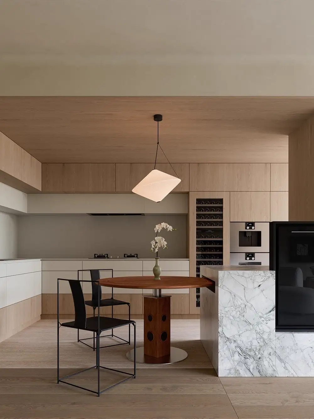 Natural Wood Interior Rendering 01, interior view 2