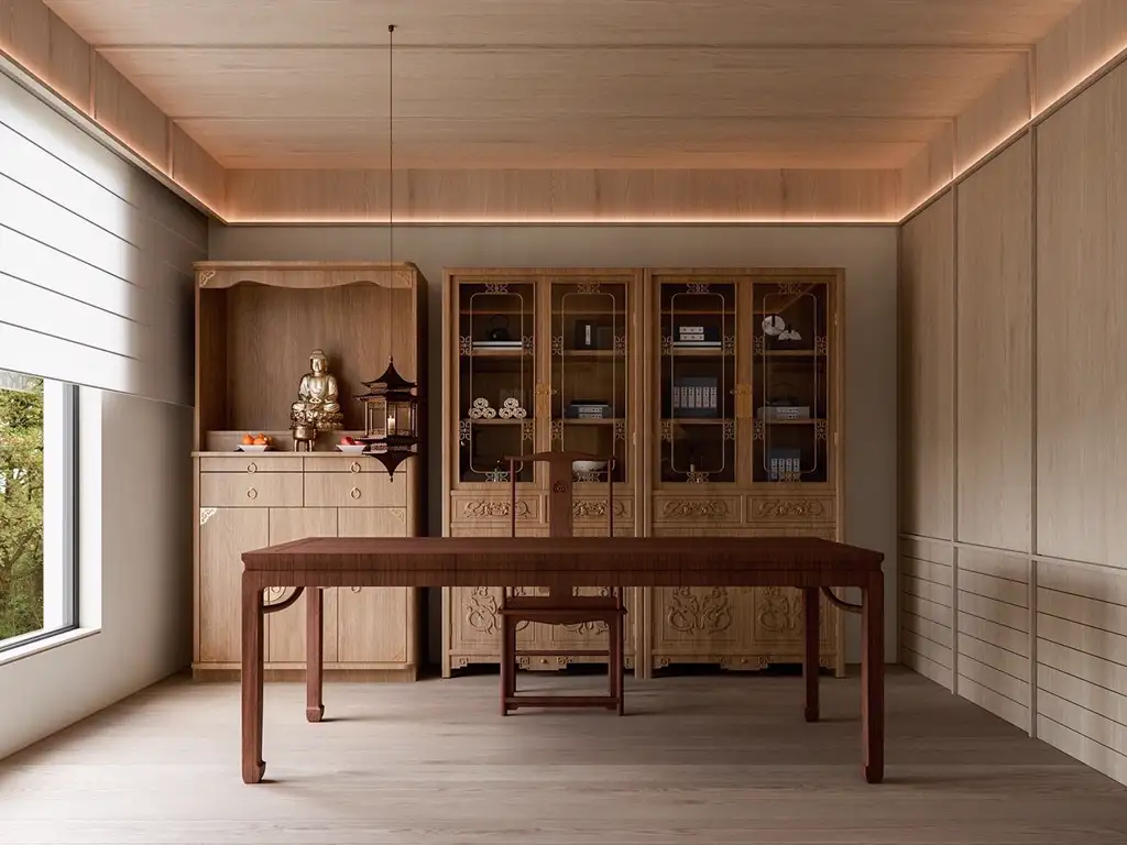 Natural Wood Interior Rendering 01, interior view 11