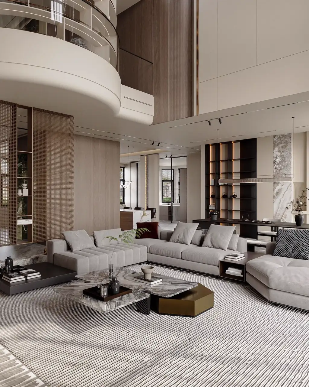 Italian Light Luxury Interior Rendering 01, interior view 3