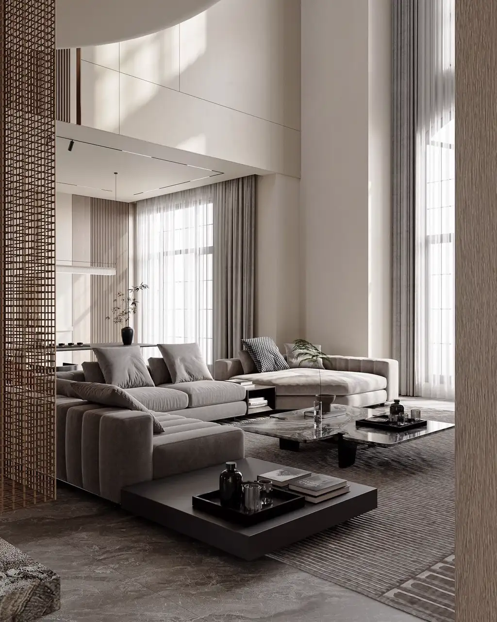 Italian Light Luxury Interior Rendering 01, interior view 5