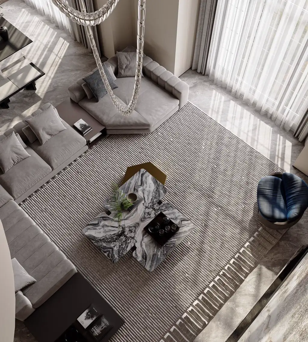 Italian Light Luxury Interior Rendering 01, interior view 8