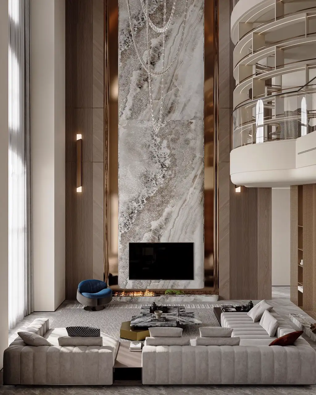 Italian Light Luxury Interior Rendering 01, interior view 9