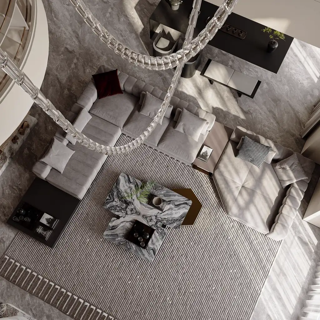 Italian Light Luxury Interior Rendering 01, interior view 10
