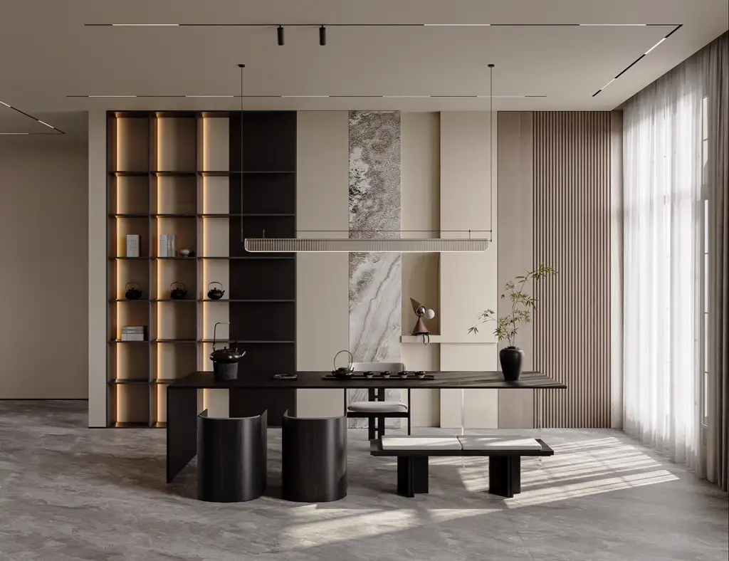 Italian Light Luxury Interior Rendering 01, interior view 12