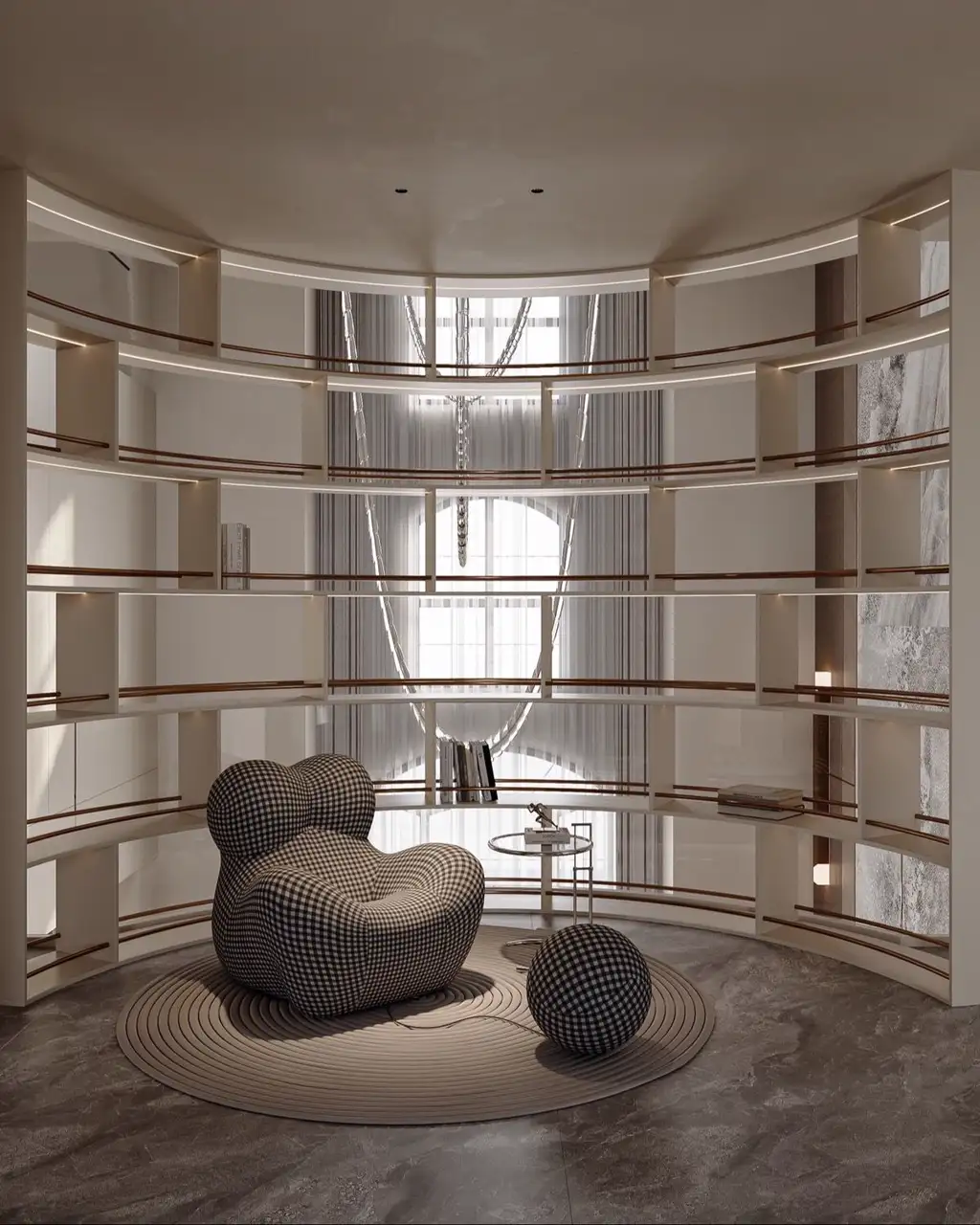 Italian Light Luxury Interior Rendering 01, interior view 14