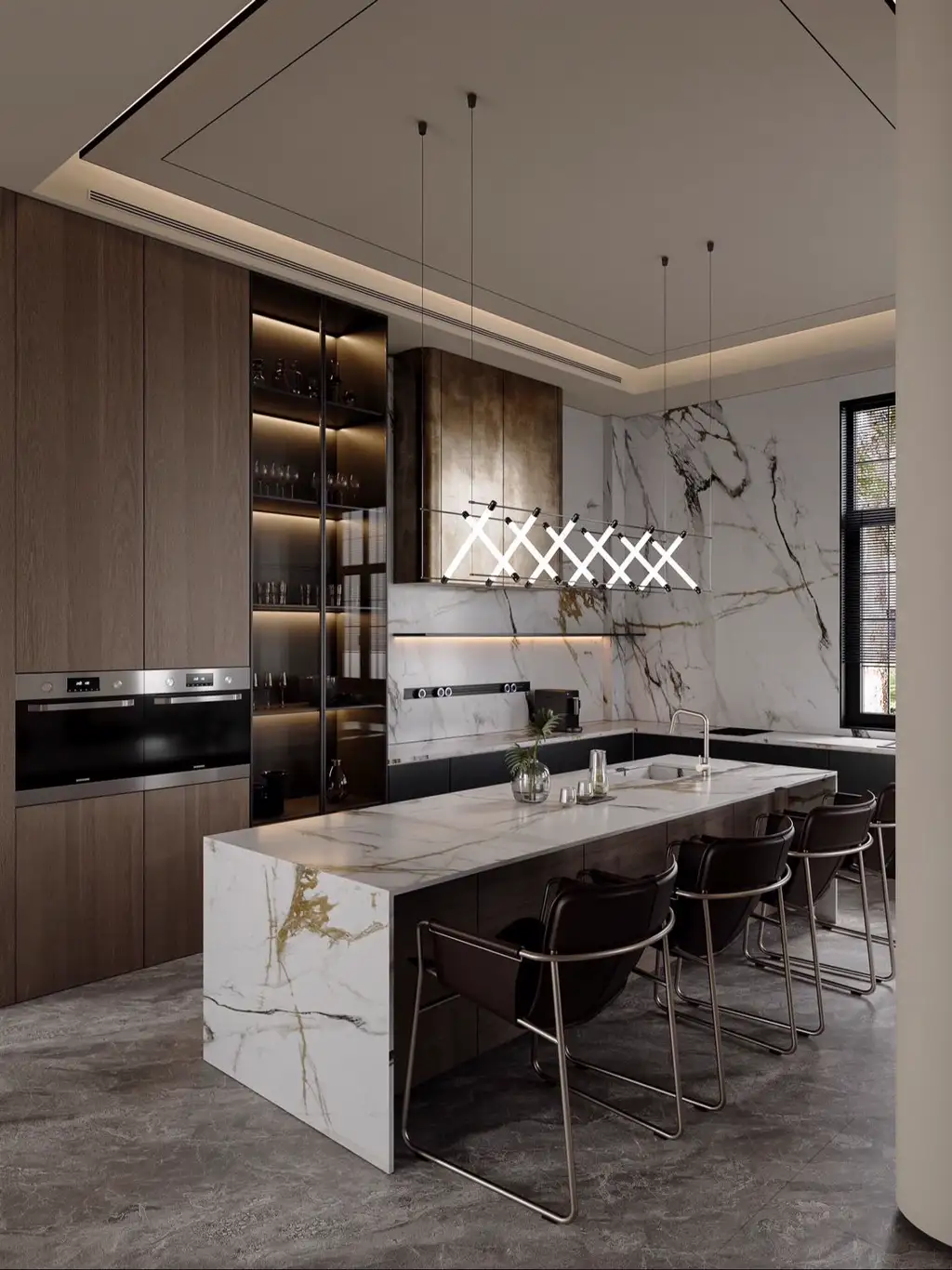 Italian Light Luxury Interior Rendering 01, interior view 17