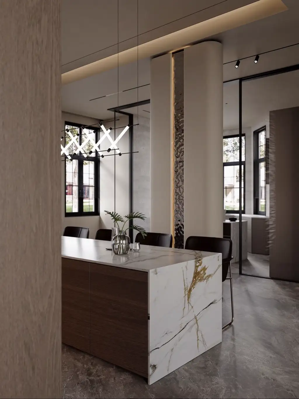 Italian Light Luxury Interior Rendering 01, interior view 18