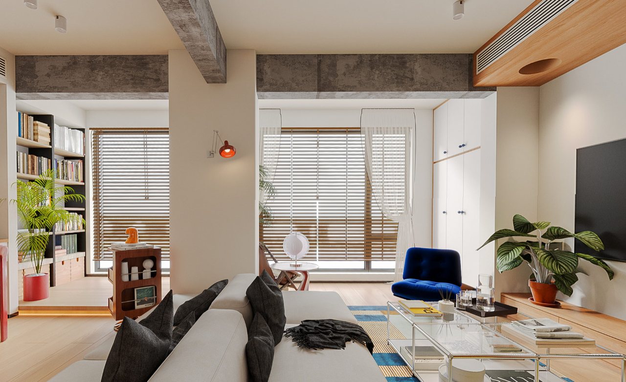 Cover for an external warm living and study 360-degree demo