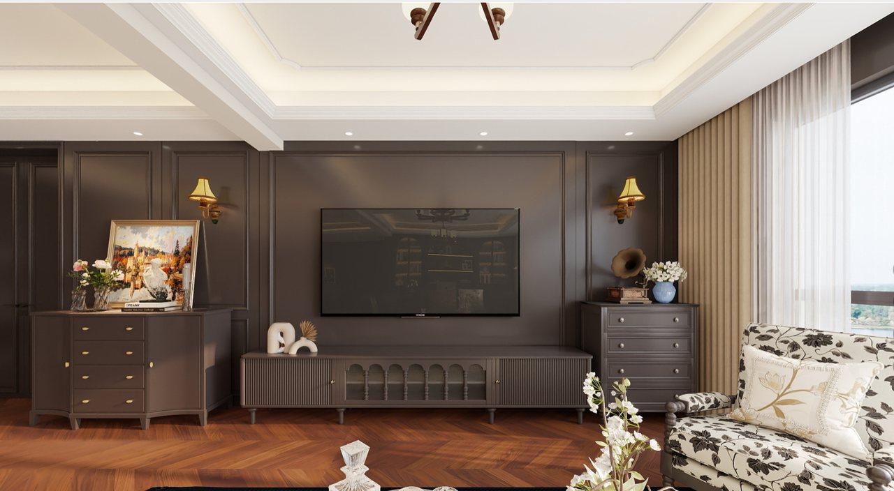 Cover for an external classic television living room 360-degree demo