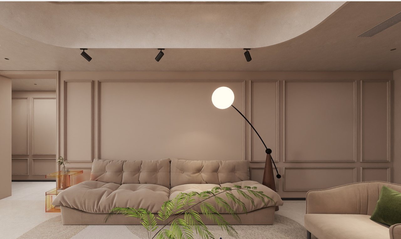 Cover for an external soft neutral lounge 360-degree demo