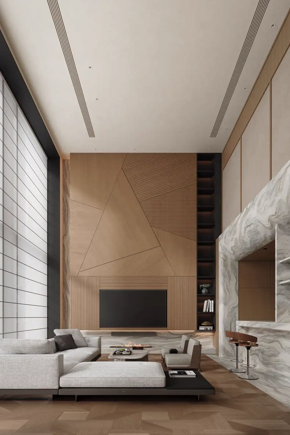 Natural Wood Full-home Rendering 01, interior view 2