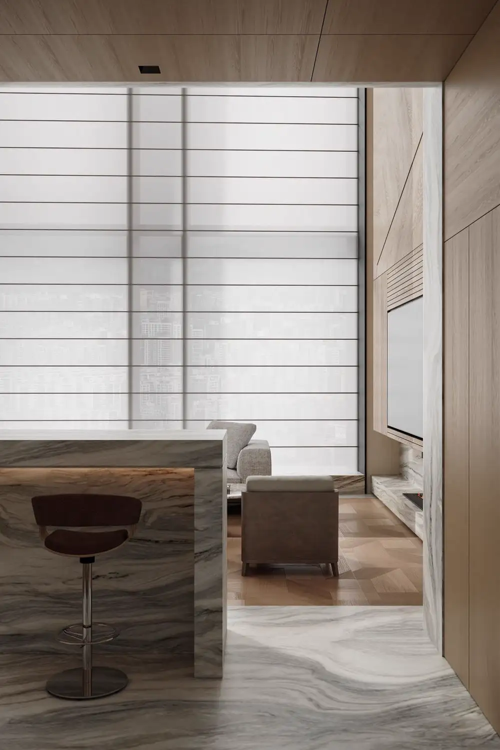 Natural Wood Full-home Rendering 01, interior view 5
