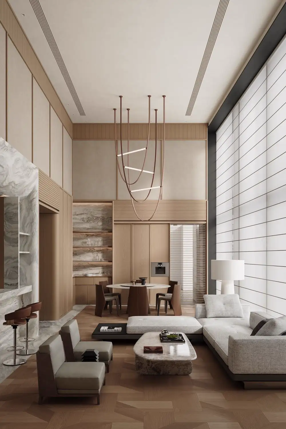Natural Wood Full-home Rendering 01, interior view 7
