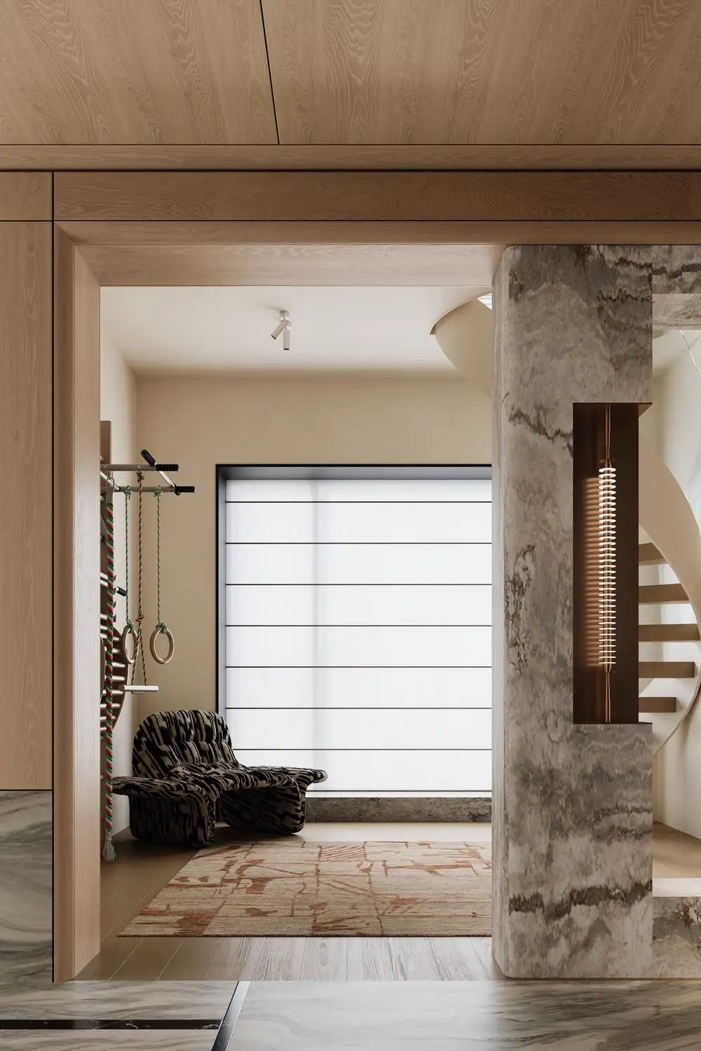Natural Wood Full-home Rendering 01, interior view 11