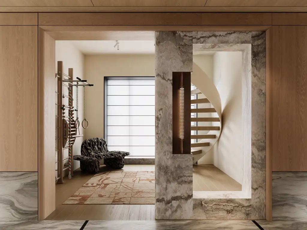 Natural Wood Full-home Rendering 01, interior view 12