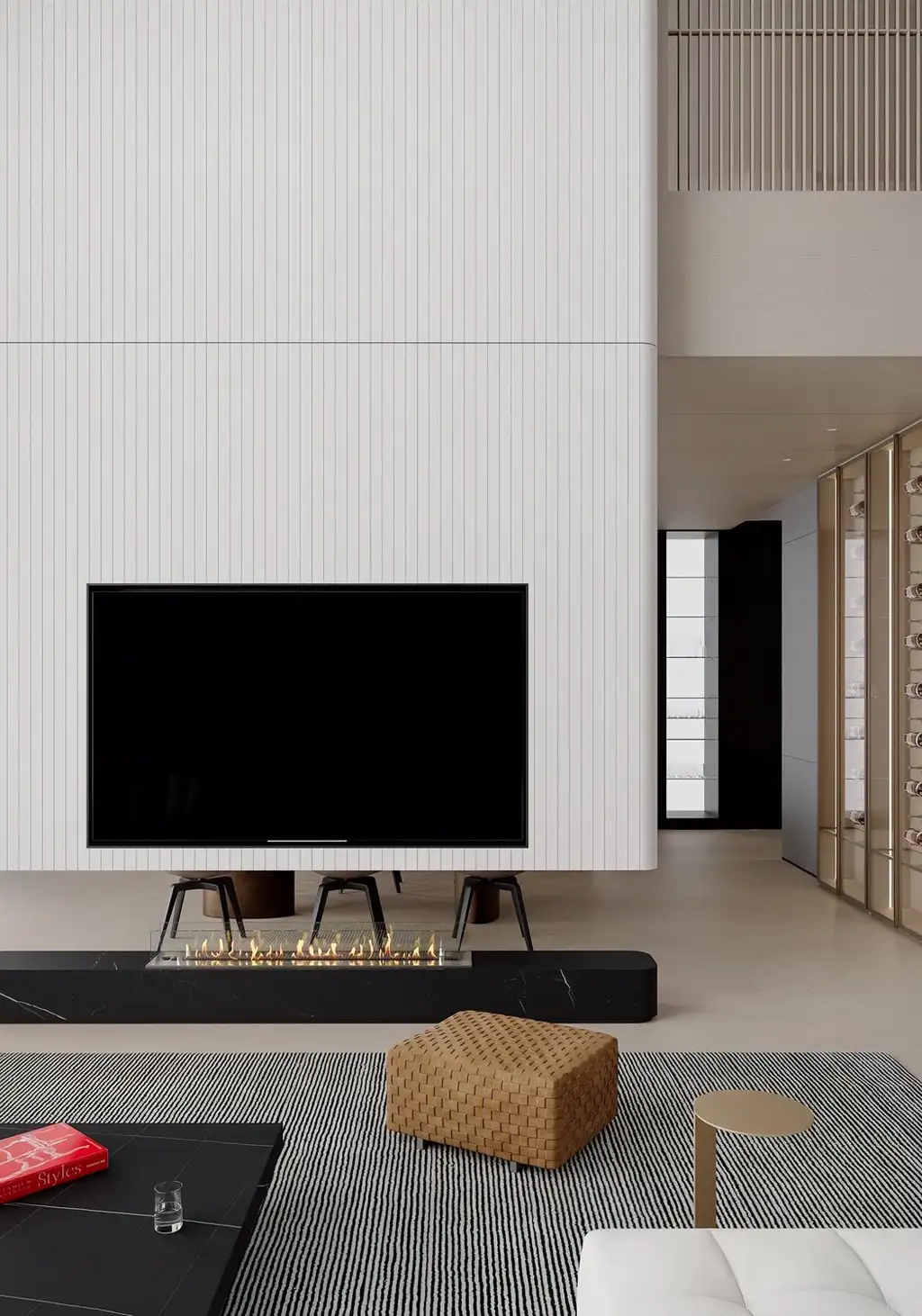 Double-height Villa Rendering 01, interior view 2
