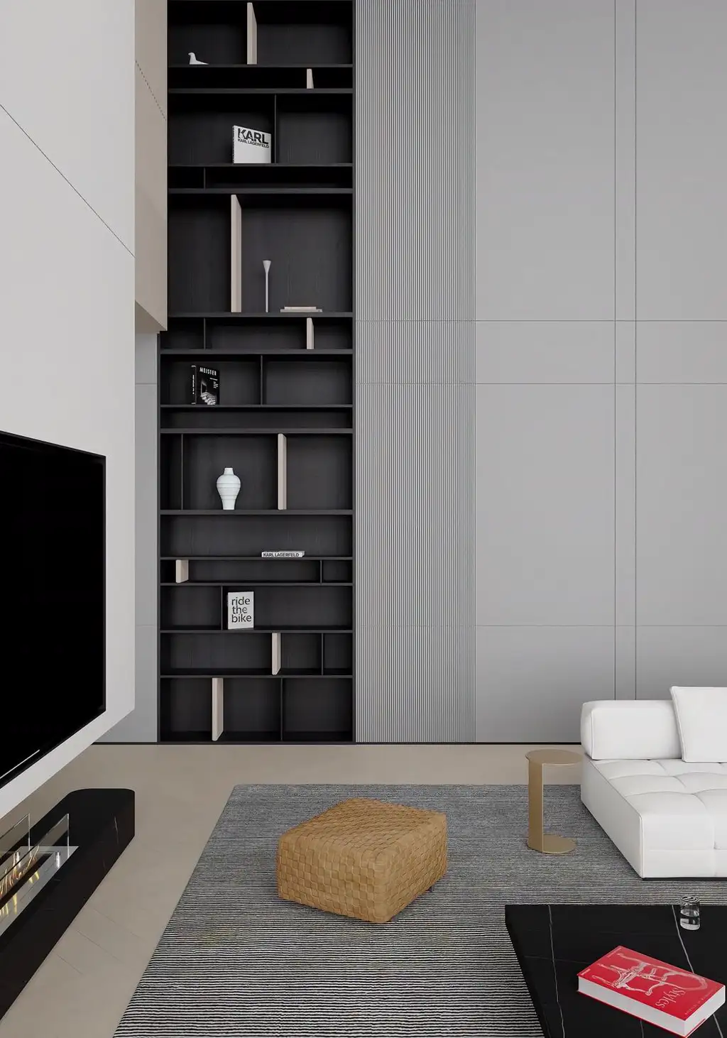 Double-height Villa Rendering 01, interior view 6
