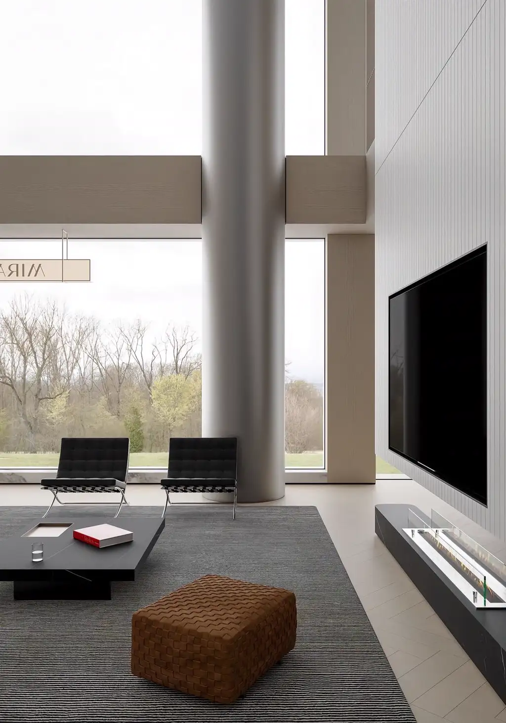 Double-height Villa Rendering 01, interior view 8