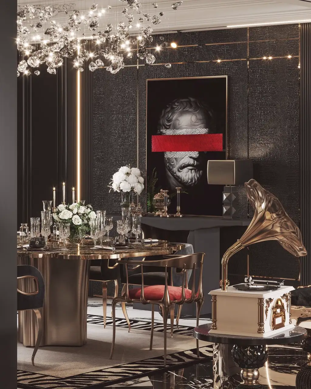 French Classic Full-home Rendering 01, interior view 1