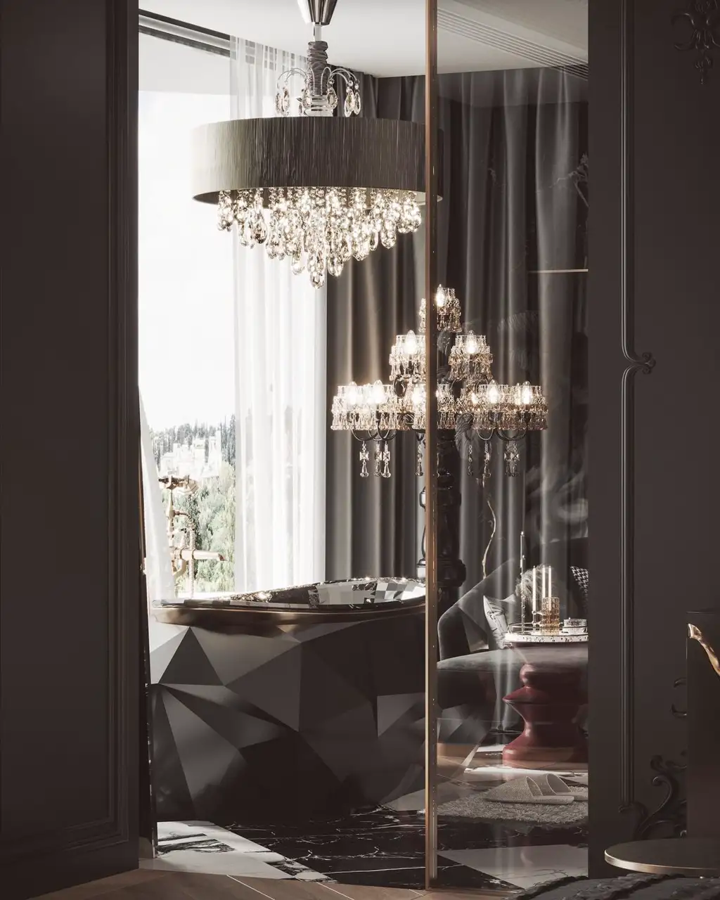 French Classic Full-home Rendering 01, interior view 12