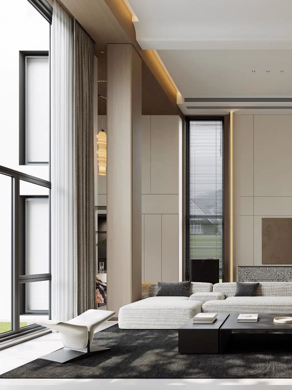Double-height Villa Rendering 02, interior view 5