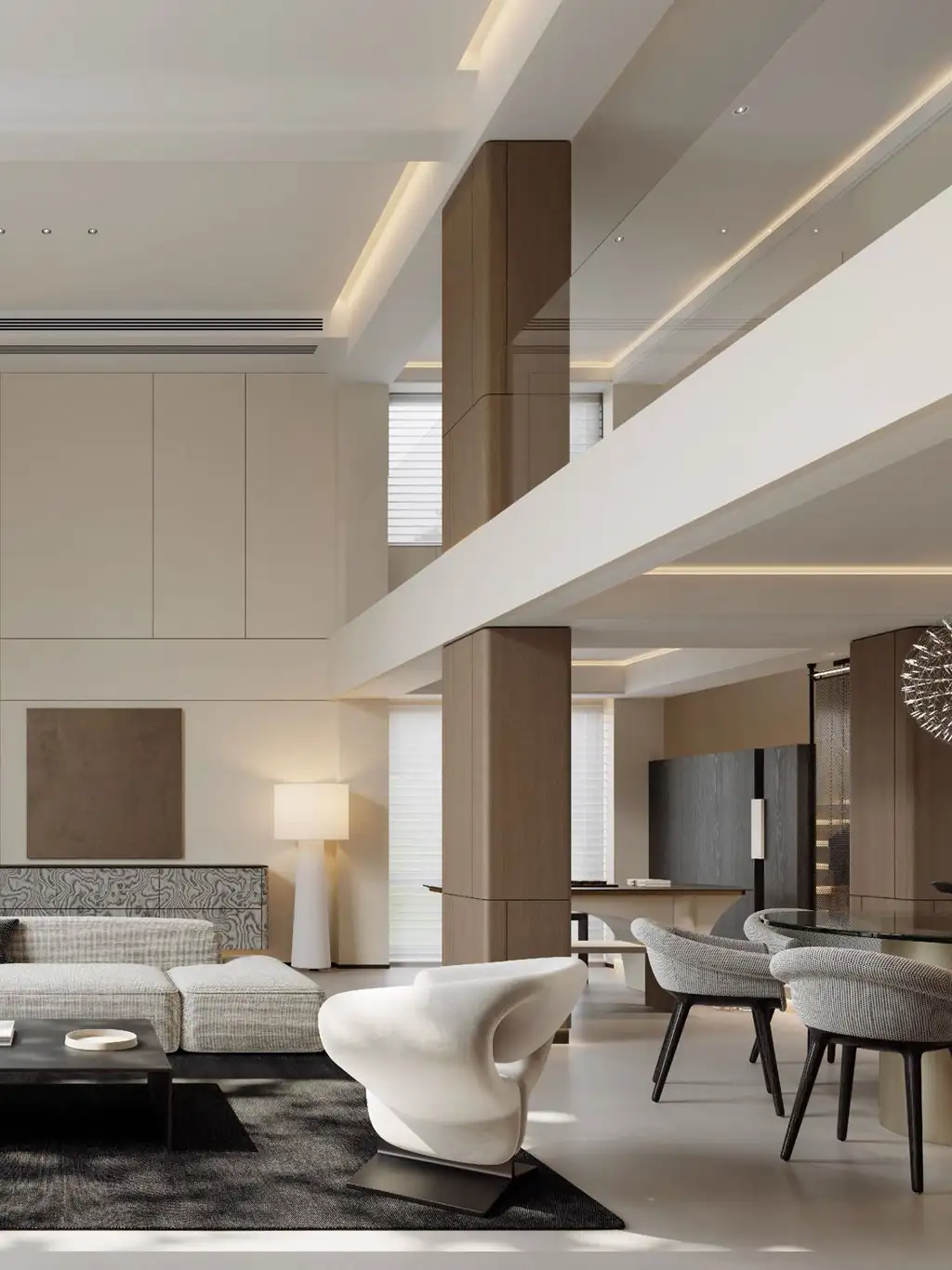 Double-height Villa Rendering 02, interior view 6