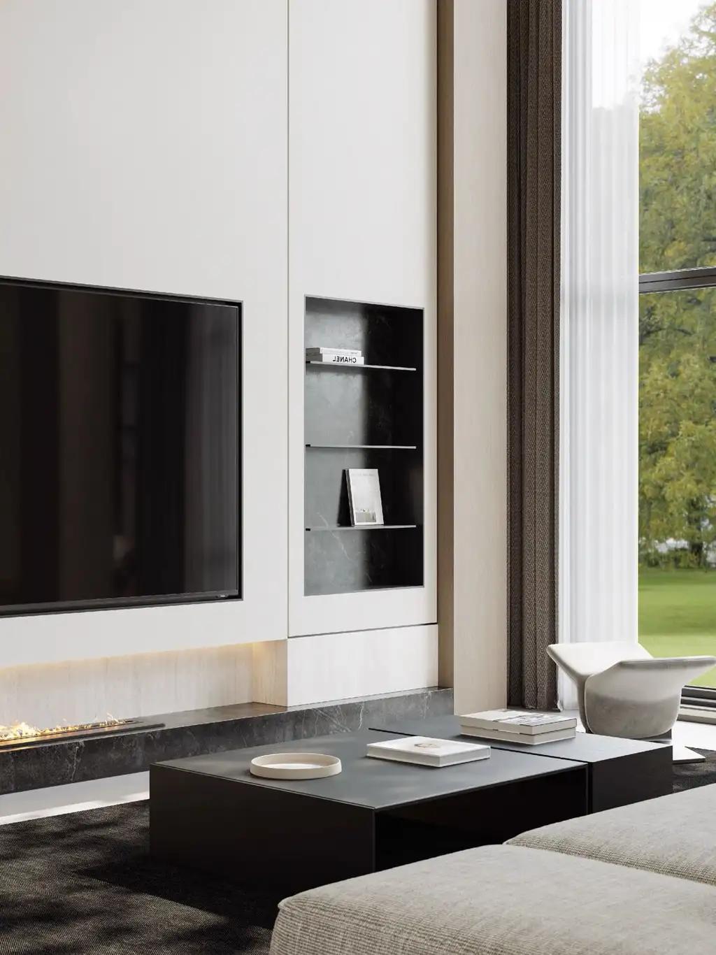 Double-height Villa Rendering 02, interior view 7