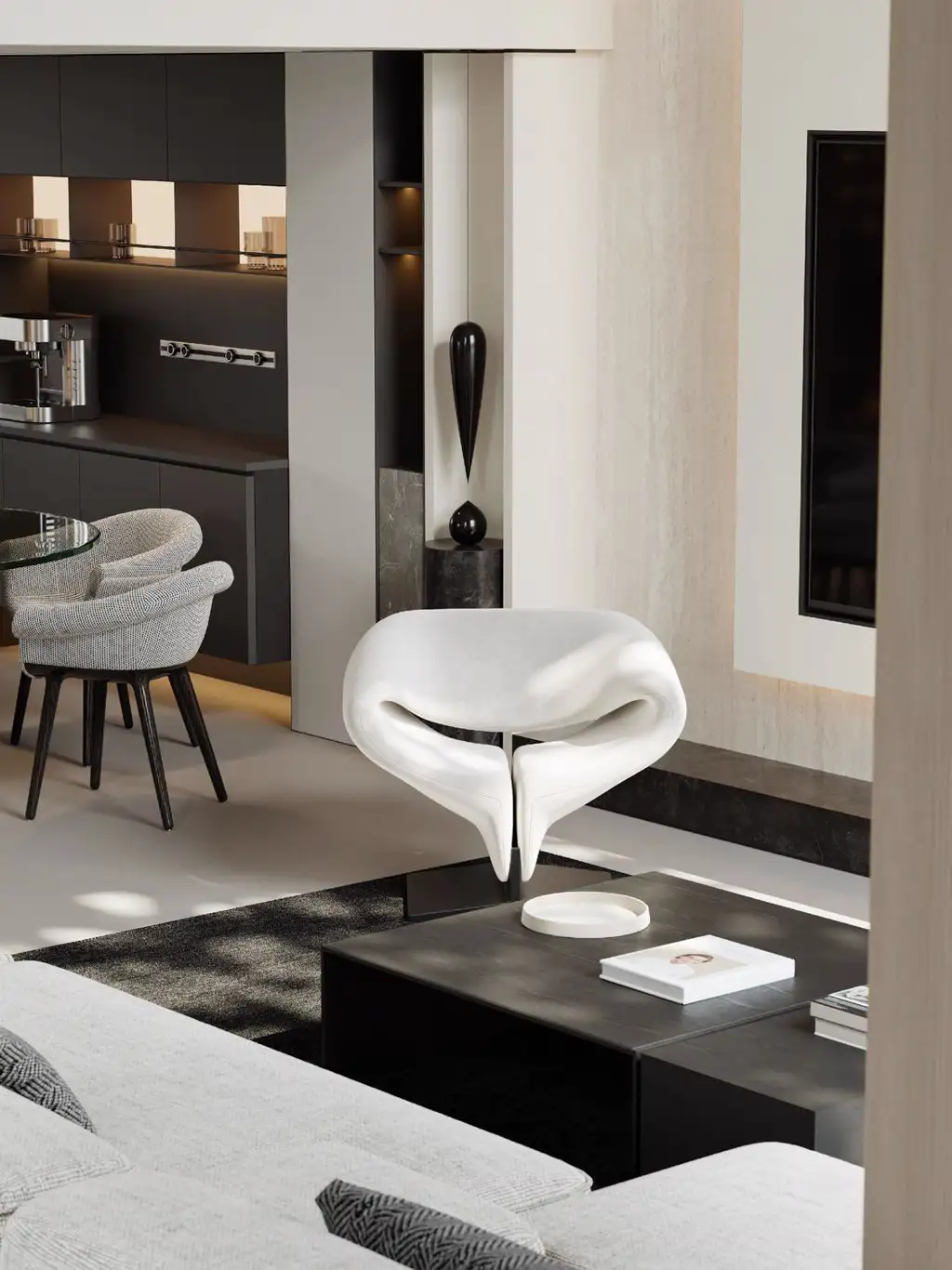 Double-height Villa Rendering 02, interior view 8