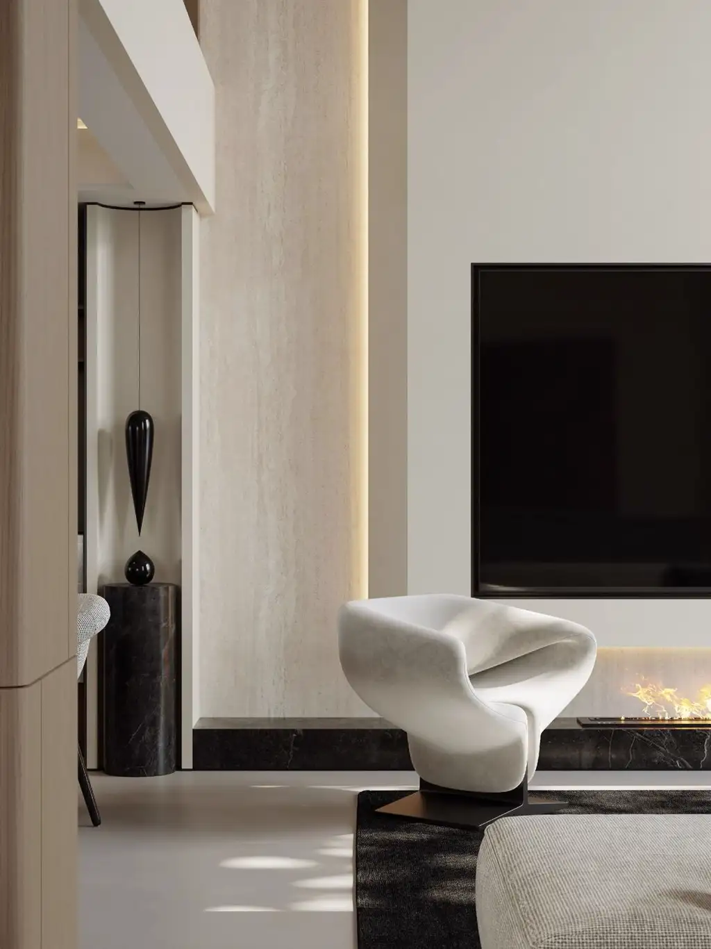 Double-height Villa Rendering 02, interior view 10