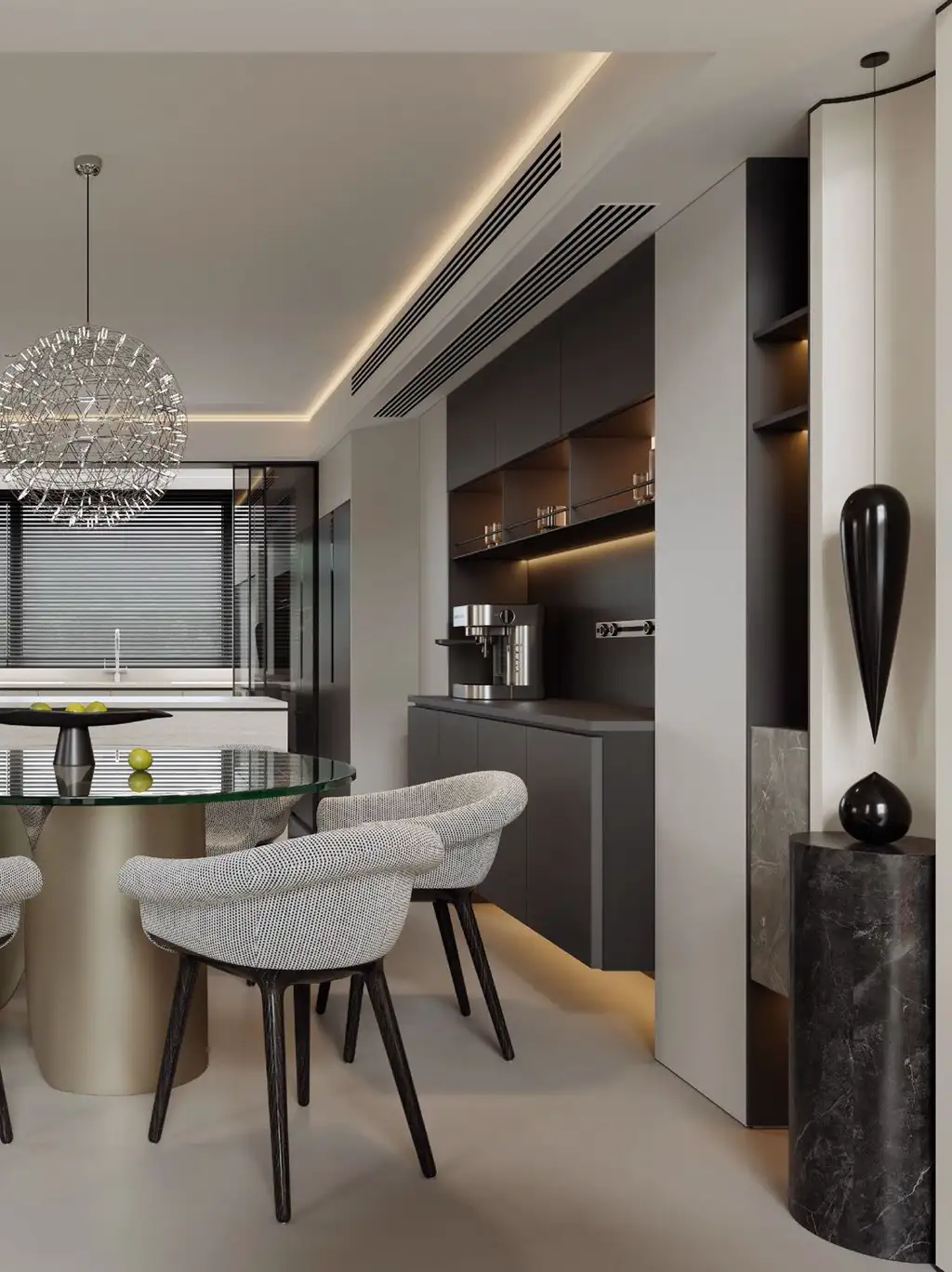 Double-height Villa Rendering 02, interior view 14