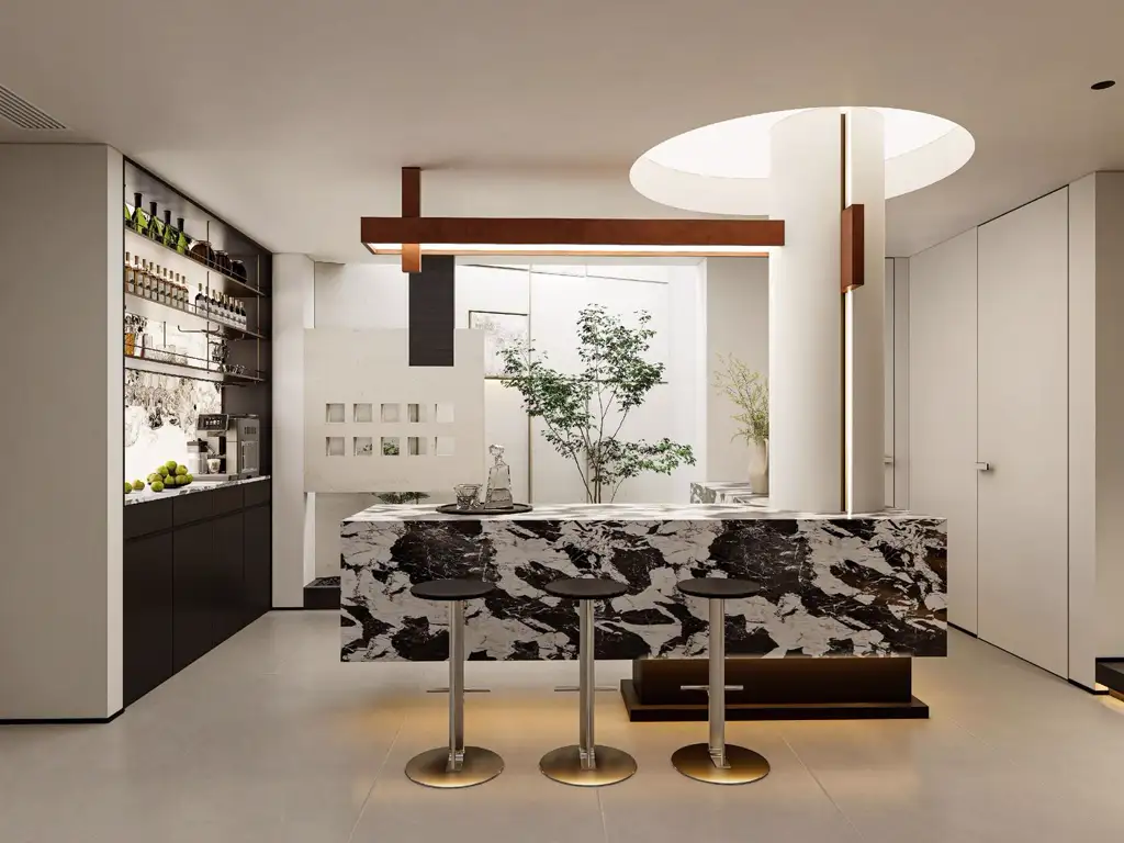 Italian Minimal Interior Rendering 01, interior view 2