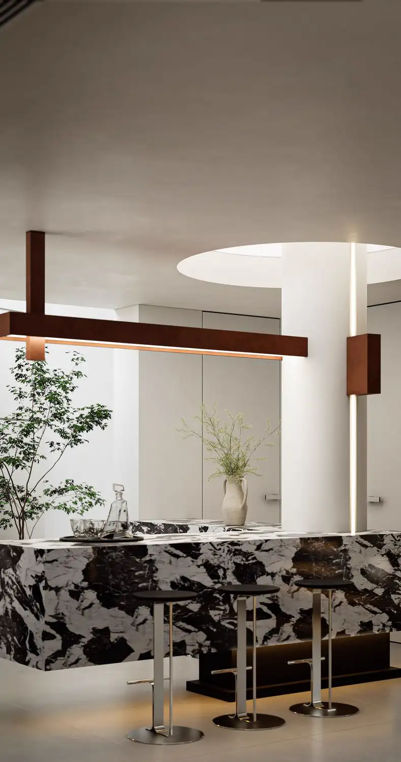 Italian Minimal Interior Rendering 01, interior view 6