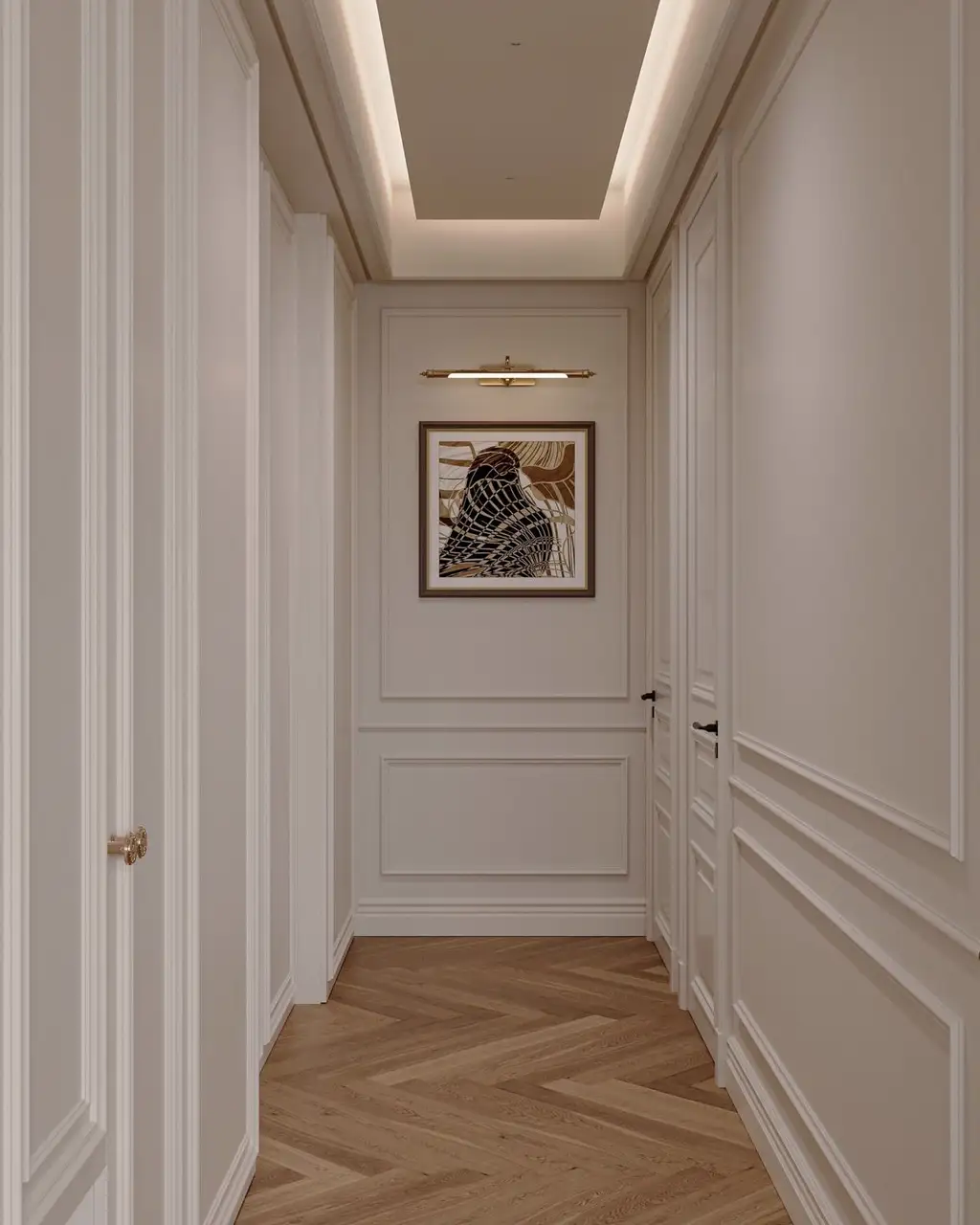 French Classic Interior Rendering 01, interior view 7