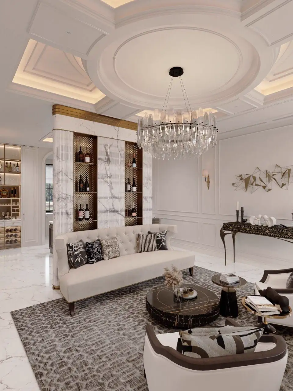 French Classic Interior Rendering 01, interior view 11