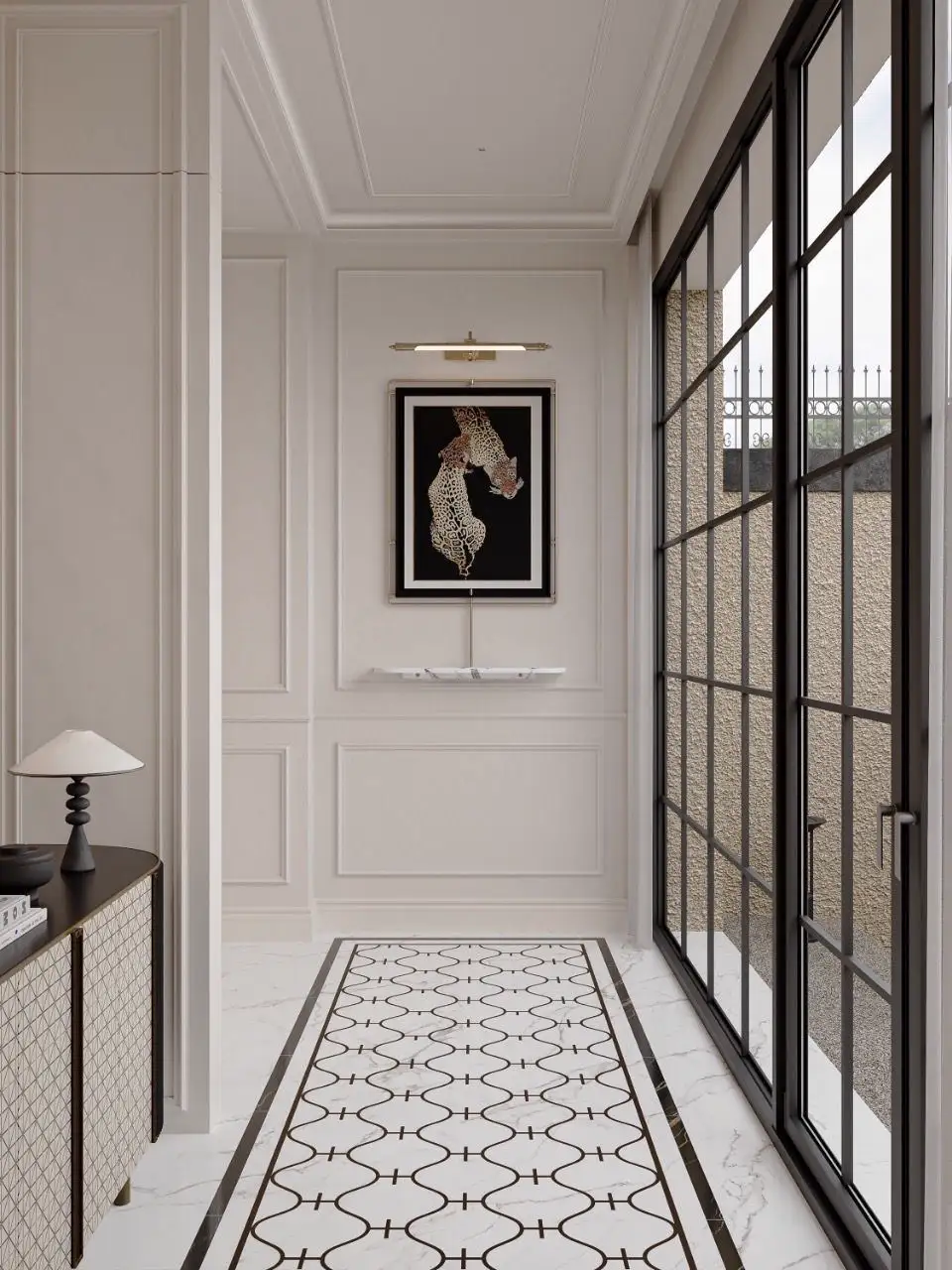 French Classic Interior Rendering 01, interior view 12