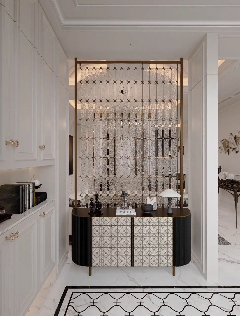 French Classic Interior Rendering 01, interior view 13