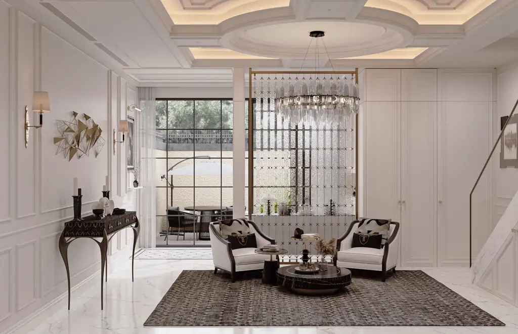 French Classic Interior Rendering 01, interior view 16