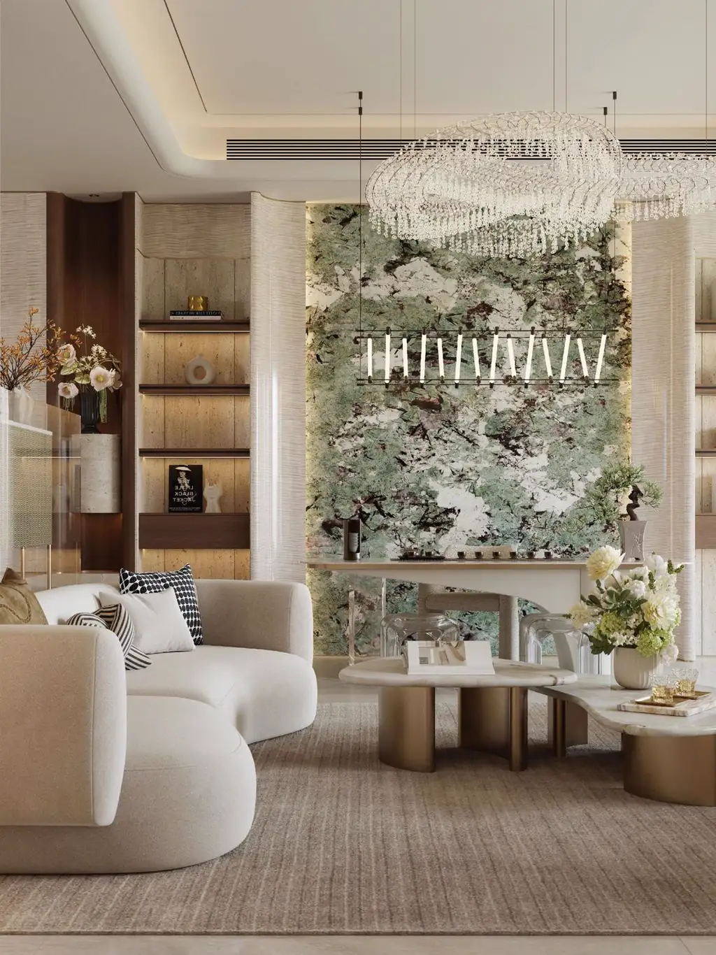 Light Luxury Interior Rendering 01, interior view 4