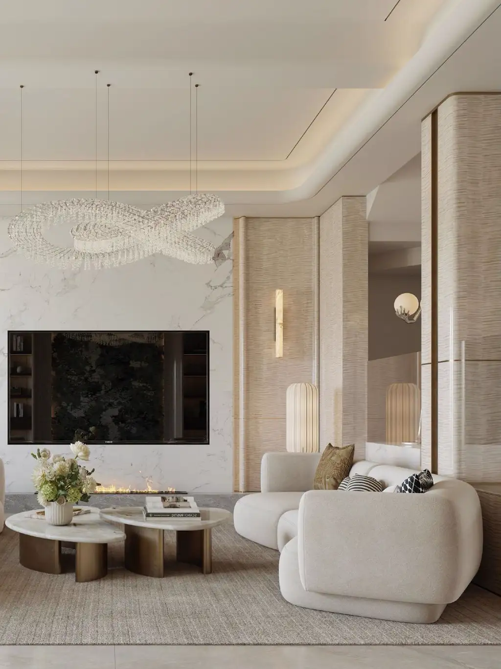 Light Luxury Interior Rendering 01, interior view 6