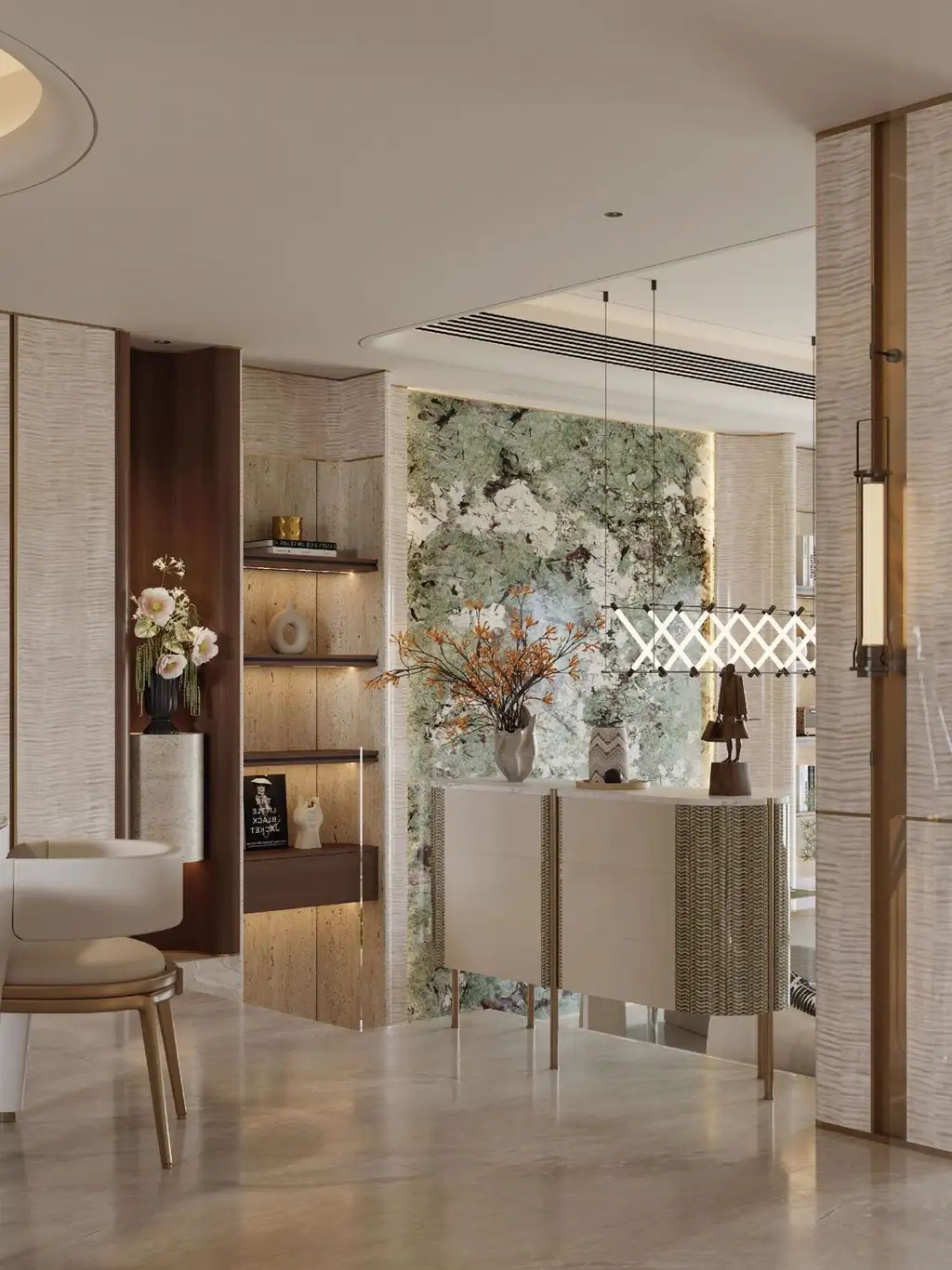 Light Luxury Interior Rendering 01, interior view 12